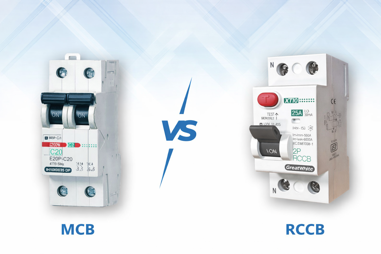 Technical Comparison: MCB vs. RCCB