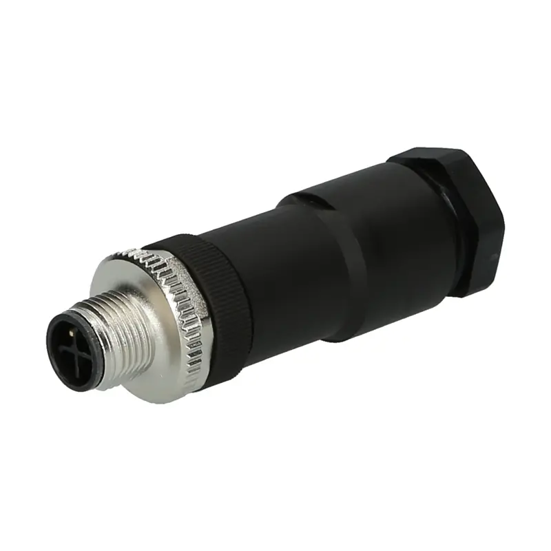 M12 power connectors, attachable